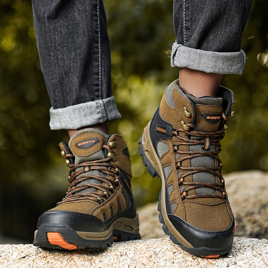Women's Stylish Hiking Boots - Breathable, Lace-Up, Non-Slip Sole for Outdoor Adventures