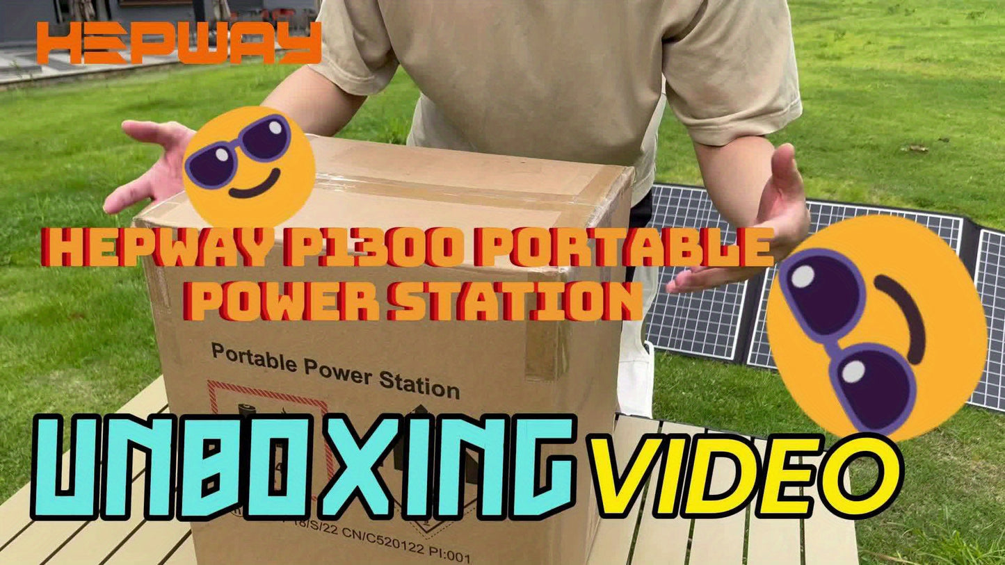 1300W Portable Power Station with AC Outlet, Pure Sine Wave, DC & USB QC3.0 Outputs, 52Ah Lithium Battery