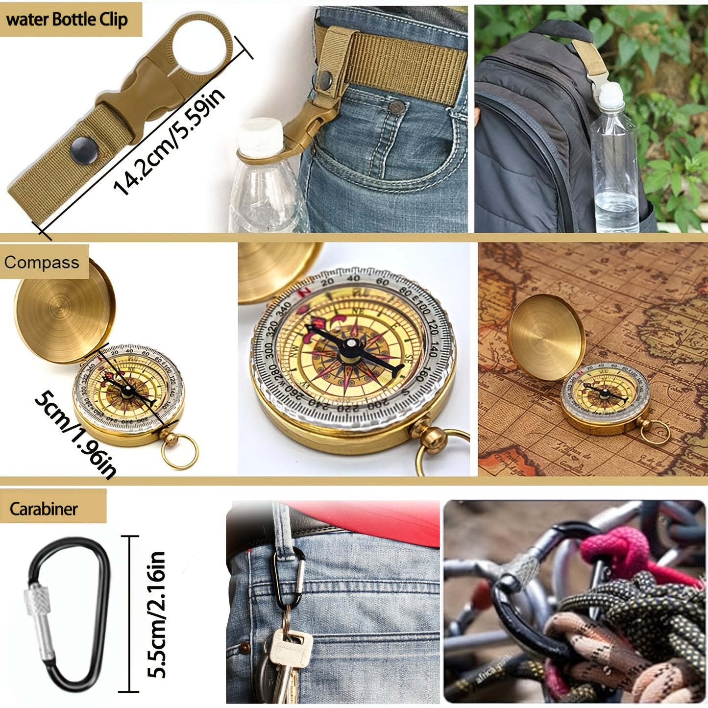 Survival Gear And Equipment 15 In 1, Outdoor Emergency Survival Kit