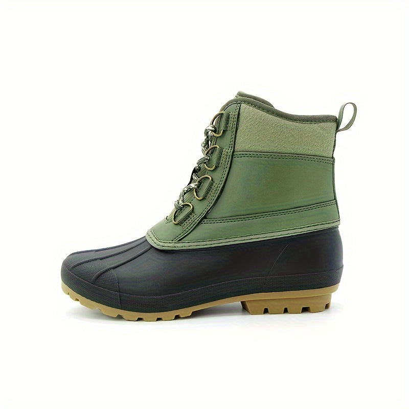 Waterproof Fashion Winter Duck Boots, Anti-slip Lace-up