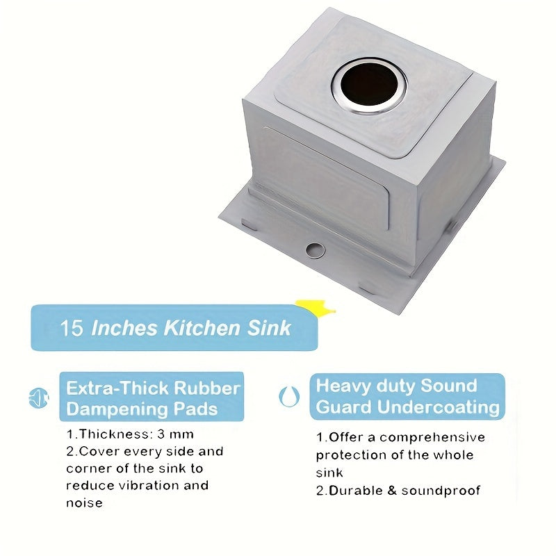 Drop In Small Bar Kitchen Sink, 15 X 15 Single Bowl Top mount RV Sink