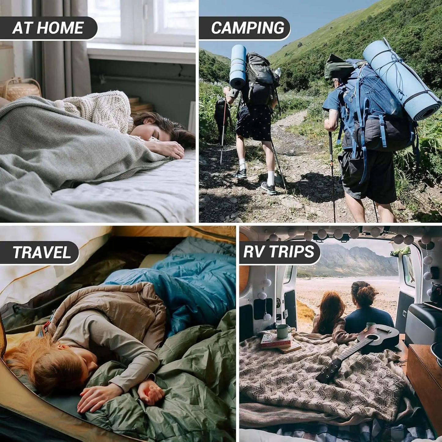 Heated Sleeping Bag for Adults, Extra Wide, Big and Tall.