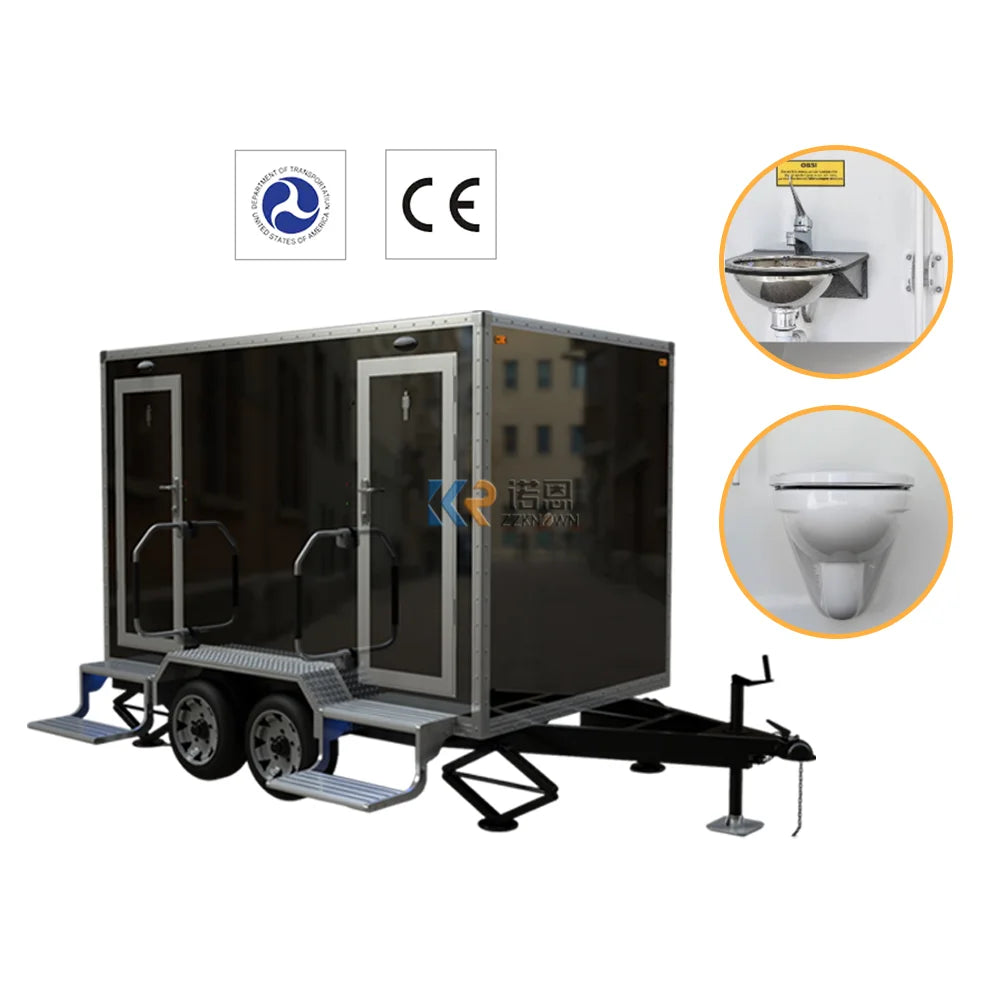 Mobile Bathroom Toilet Trailer Portable Restroom Shower