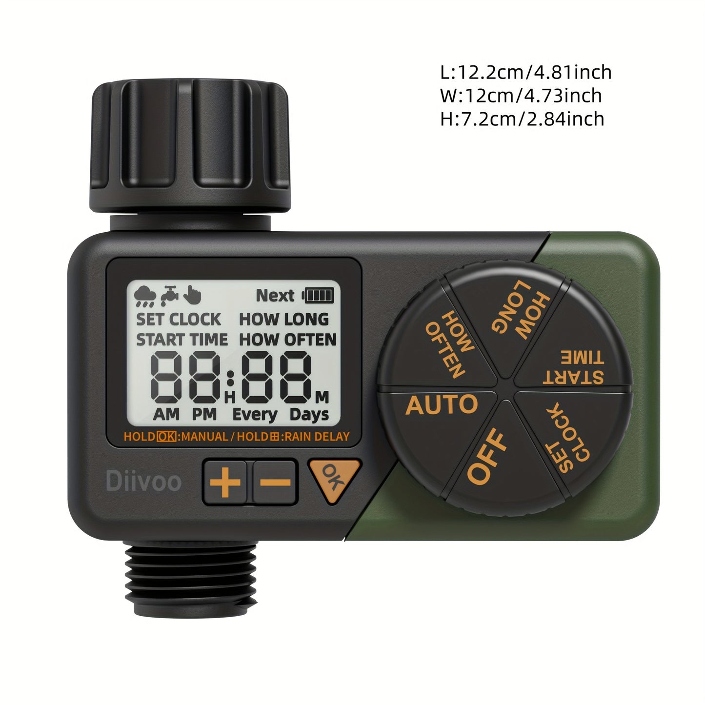 Water Sprinkler Timer, Irrigation Hose Timer With Weekly And Daily Frequency Irrigation, Rain Delay And Manual Watering For Lawns And Gardens