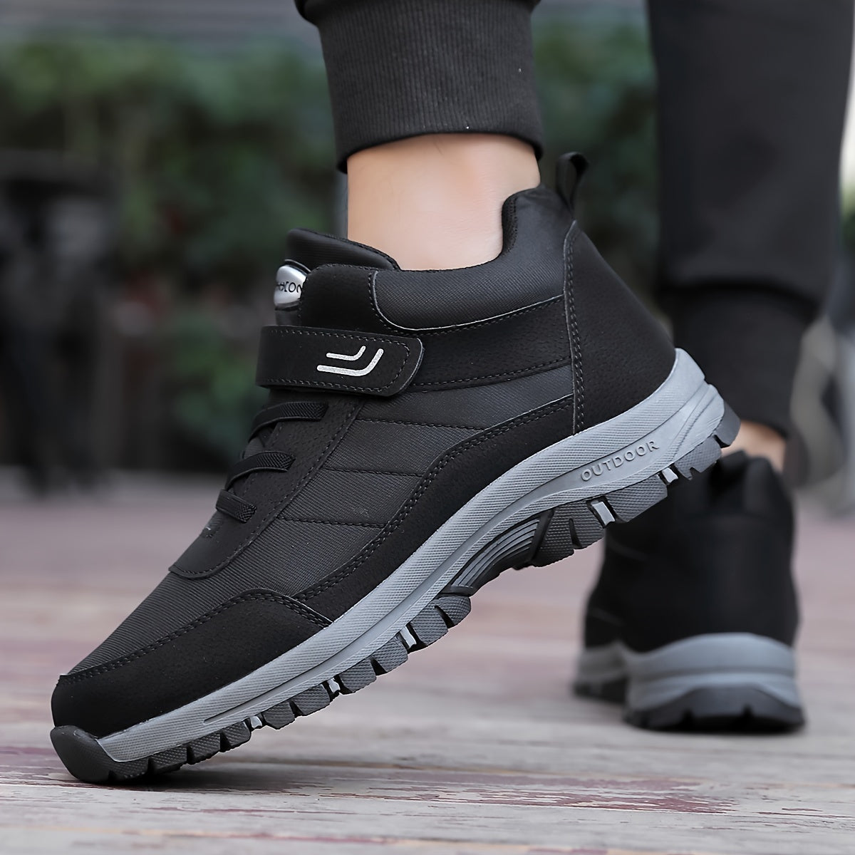 Women's All-Season Breathable Mesh Hiking Boots with Easy Hook-and-loop Fastener Strap