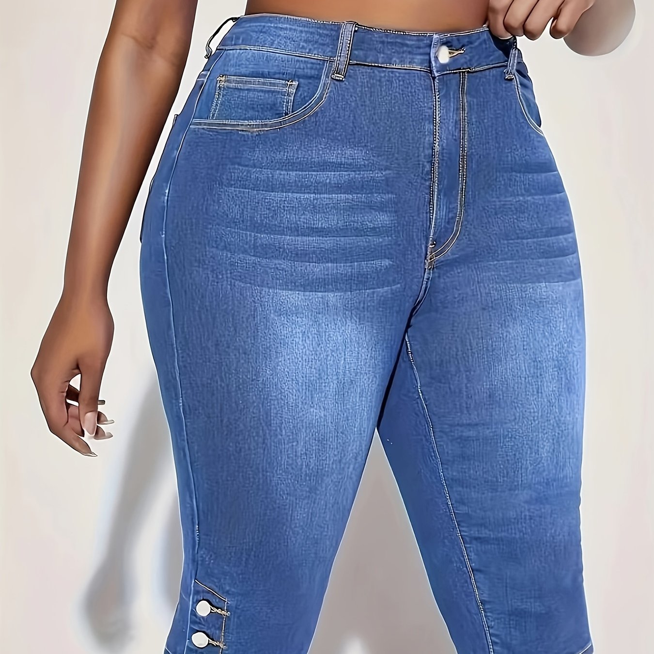 Women's High Waist Stretch Denim Shorts