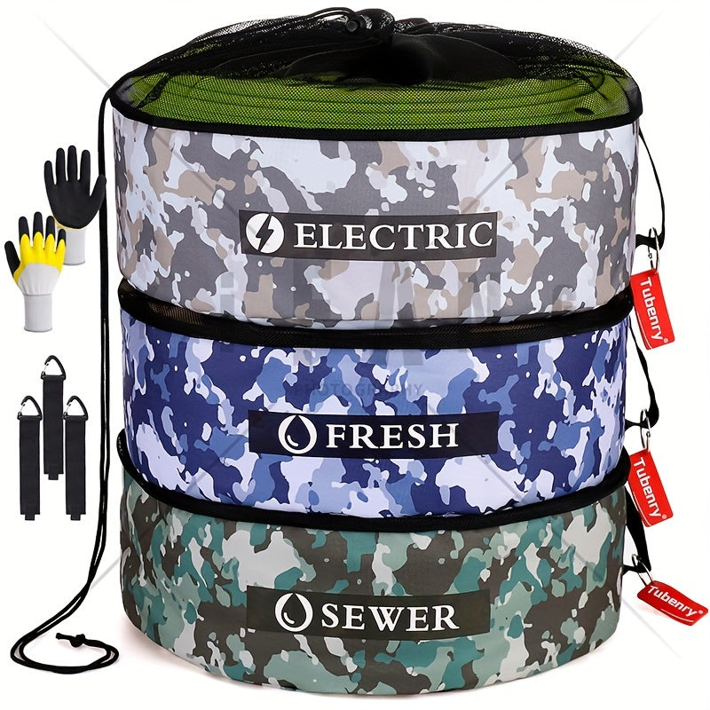 Rv Accessories Bags 3 Pack Waterproof For Sewer Hoses Electrical Cords