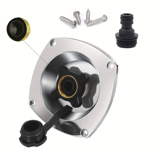 RV/Camper, Water Inlet with Pressure Regulator & Built-In Check Valve