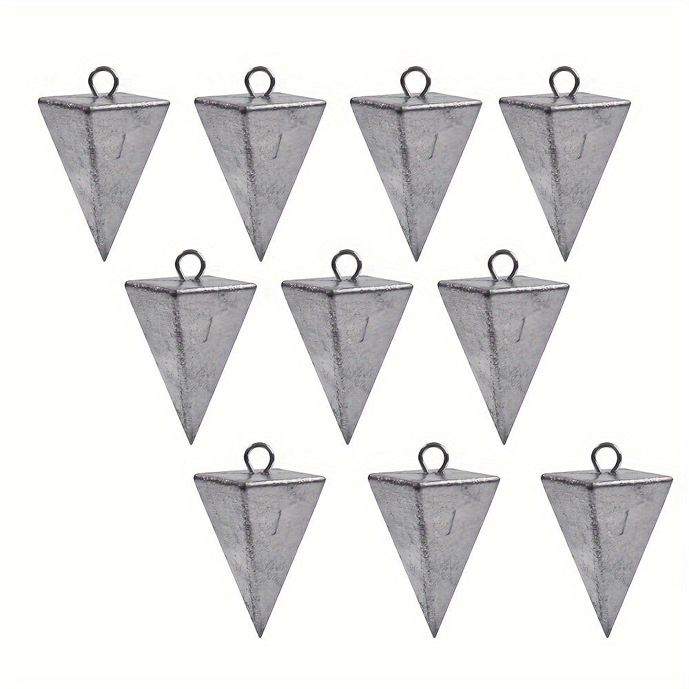 6/10pcs Pyramid Sinkers Fishing Weights Fishing Sinkers, available weights are 1oz, 2oz, 3oz, 4oz, 5oz, 6oz, 8oz