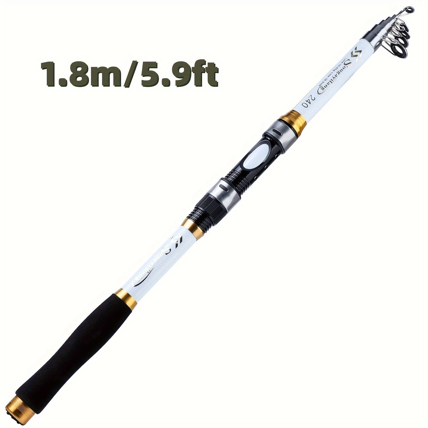 Sougayilang Telescopic Fishing Rods 1.8~3.3m Glass Fiber Spinning Rod