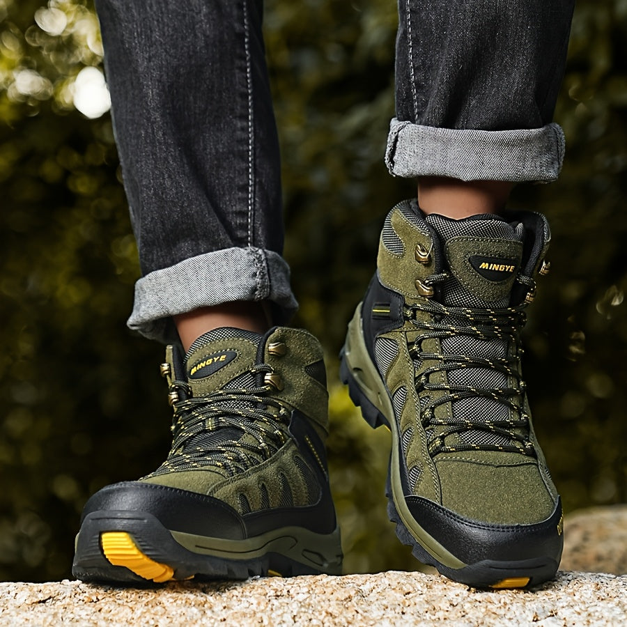Women's Stylish Hiking Boots - Breathable, Lace-Up, Non-Slip Sole for Outdoor Adventures