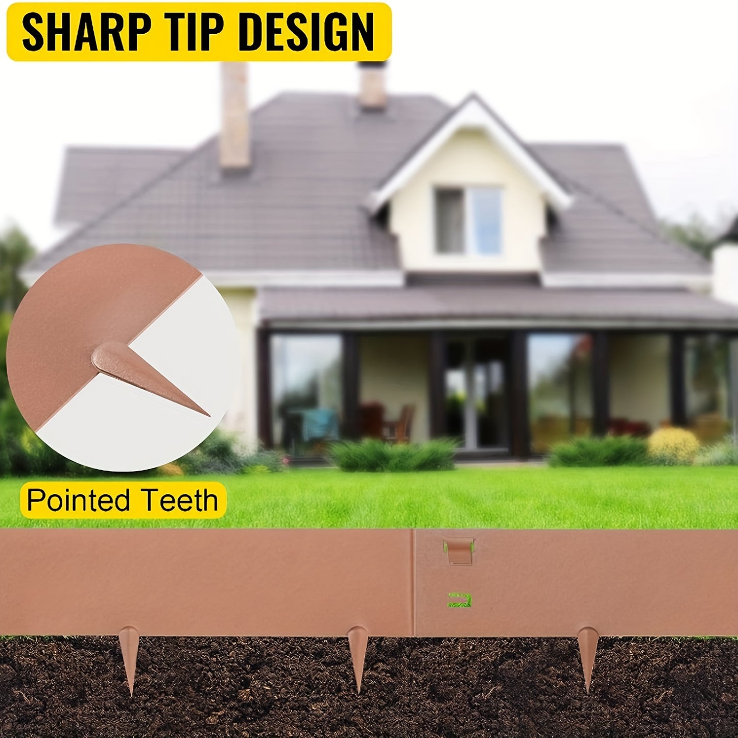 Steel Edging Steel Landscape Edging Garden Bed Metal Border Edge Rusted Rustic Patina 40 Inch Strips 5 Inch Depth, 6 Pcs