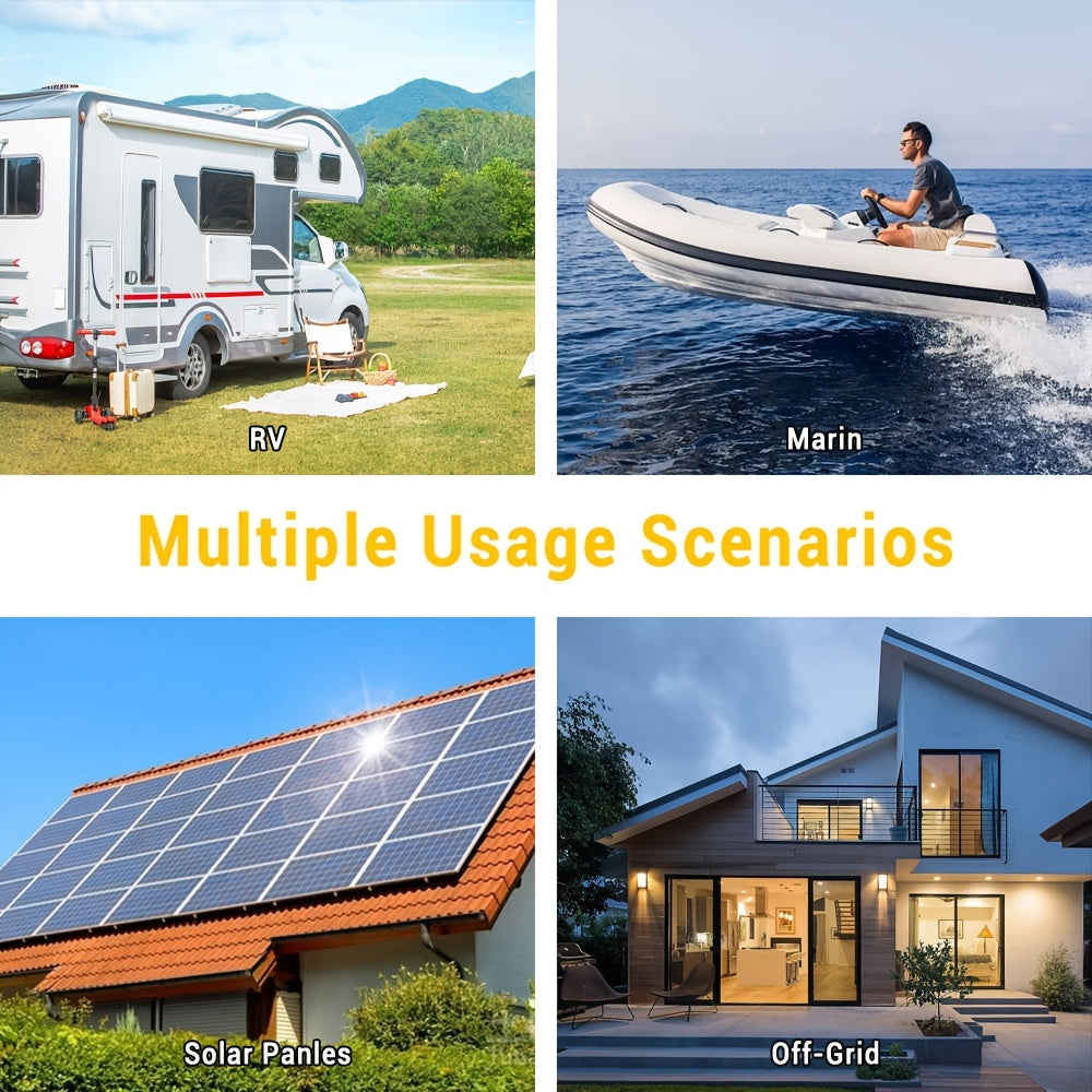 12.8V 100Ah 1280Wh LiFePO4 Battery, 20000+ Deep Cycle Rechargeable Lithium Batteries, Built-in 100A BMS