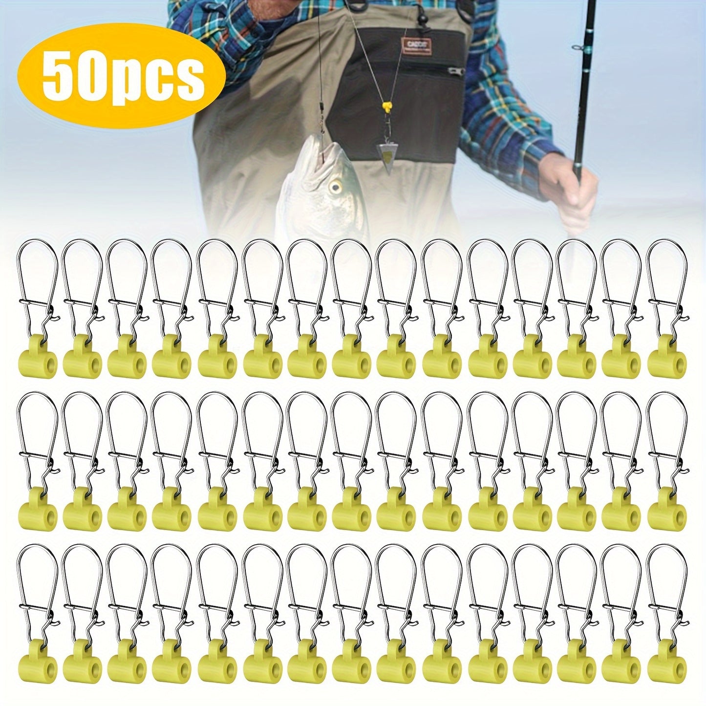 50pcs Heavy Duty Fishing Sinker Slides
