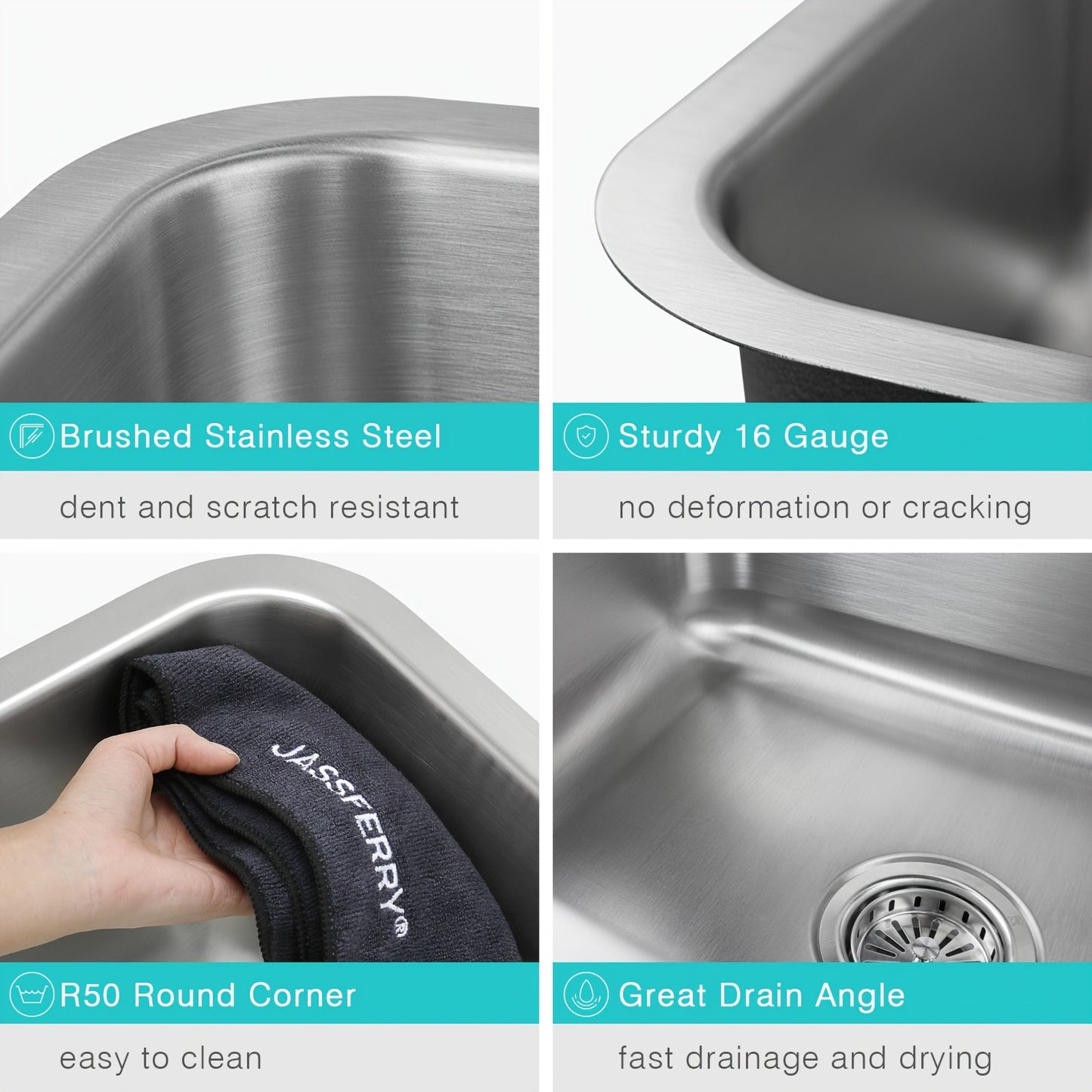 A Kitchen Sink For RVs That Is Mounted Under The Counter. Also Includes A Protector Grid And Measures 23 Inches In Length, 18 Inches In Width, And 9 Inches In Depth.