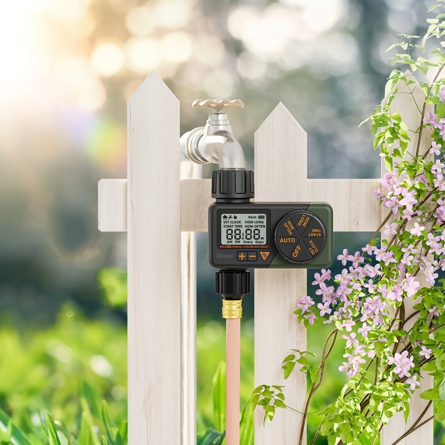 Water Sprinkler Timer, Irrigation Hose Timer With Weekly And Daily Frequency Irrigation, Rain Delay And Manual Watering For Lawns And Gardens