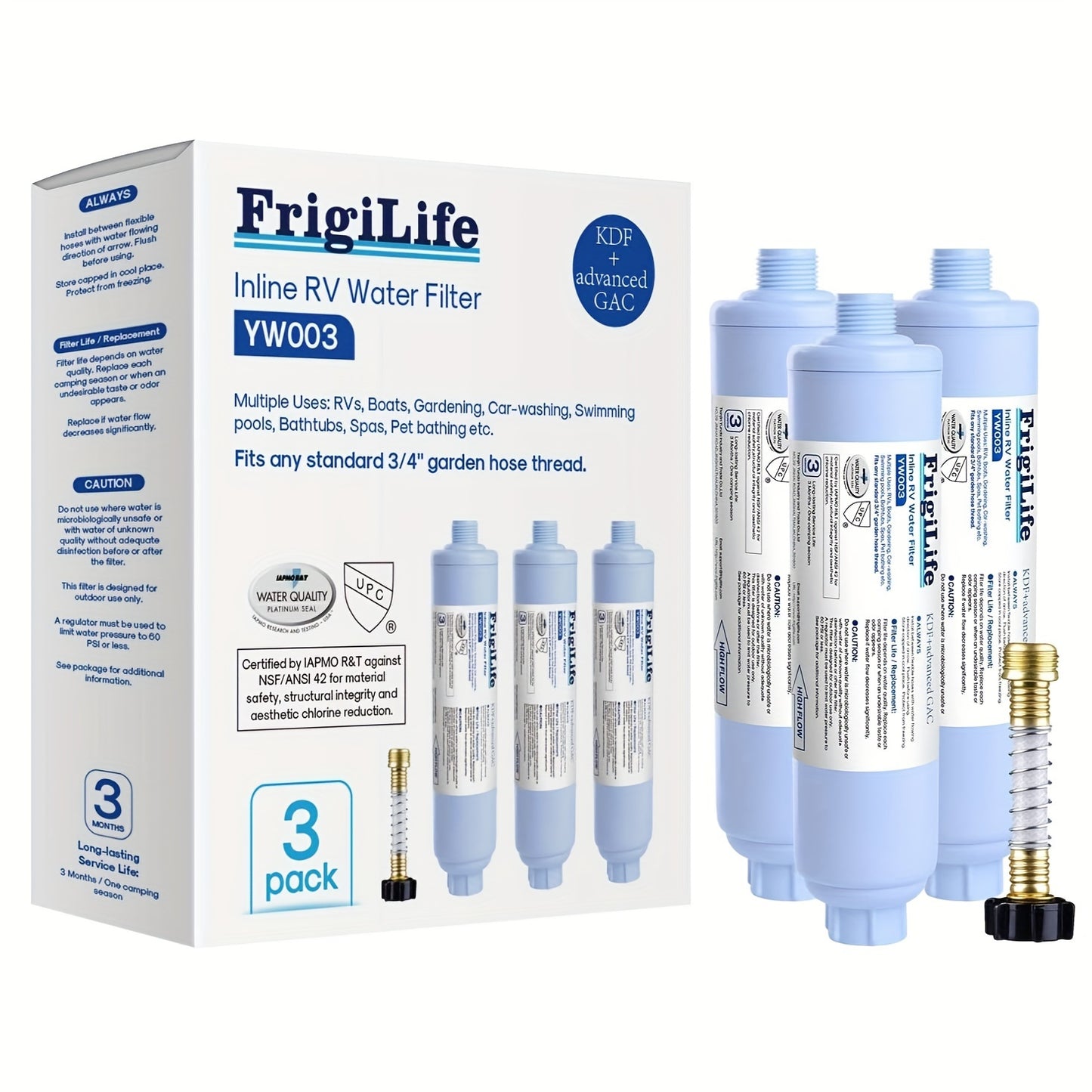 RV Water Filter, NSF/ANSI 42, For Drinking