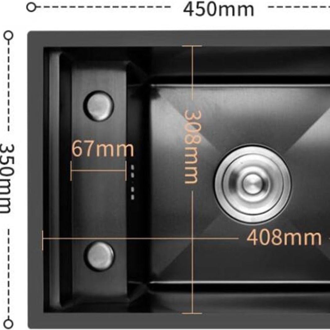 RV Kitchen Sink, 18 x 15 x 9 Inch Undermount Bar Sink with Faucet