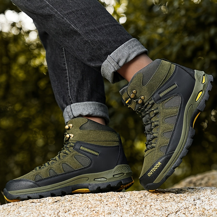 Women's Stylish Hiking Boots - Breathable, Lace-Up, Non-Slip Sole for Outdoor Adventures