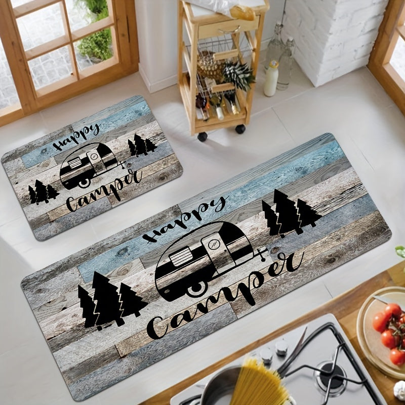 Happy Camper Theme Bath Mat Set