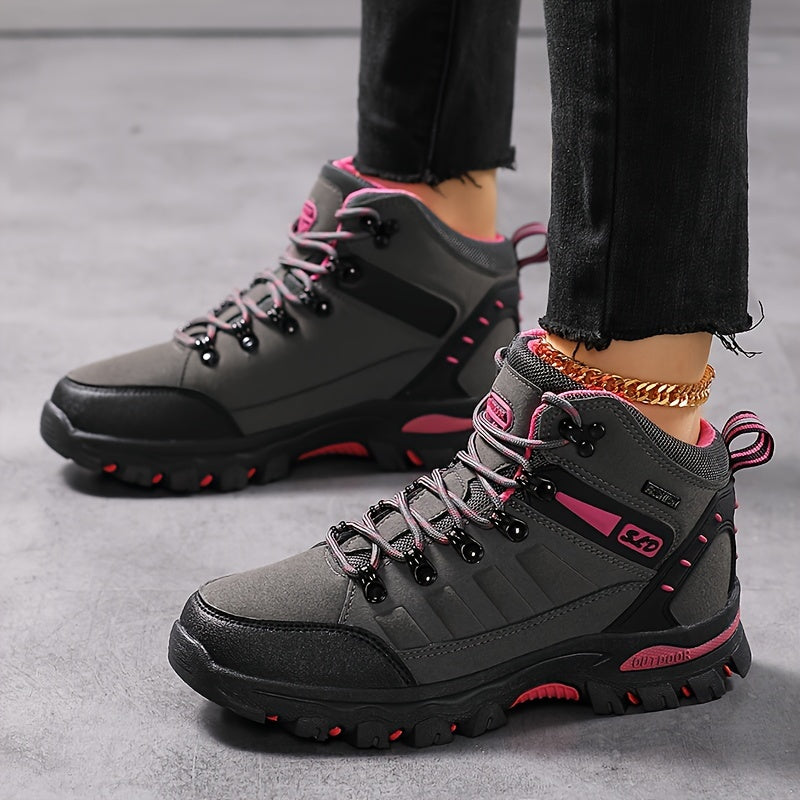 Microfiber Upper Women's Hiking Boots Non-Slip Trekking Outdoor Mountaineering Sports Shoes