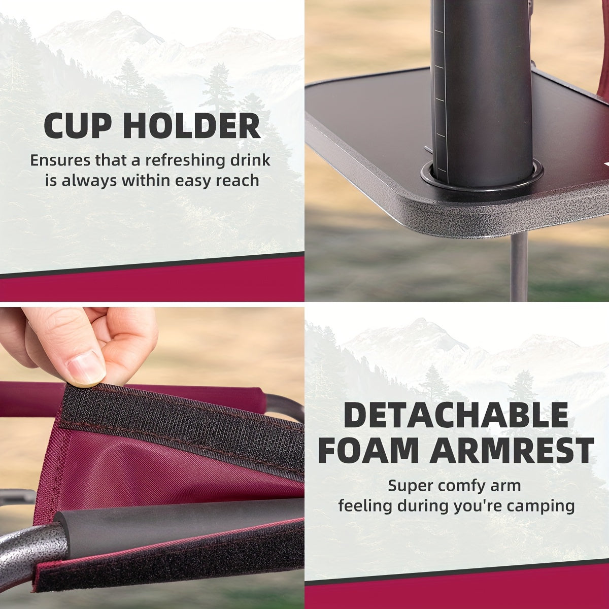 Tisetrail Director Camping Chair with Cooler Bag Camping Directors Chair with Foldable Side Tray, Supports 400lbs