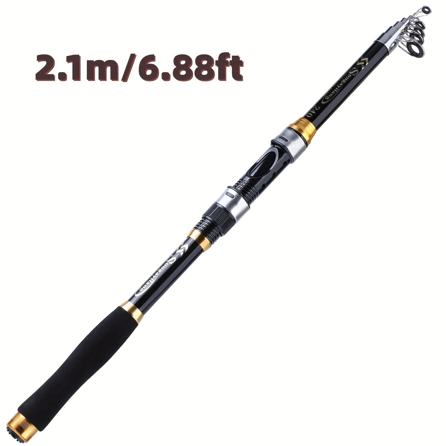 Sougayilang Telescopic Fishing Rods 1.8~3.3m Glass Fiber Spinning Rod