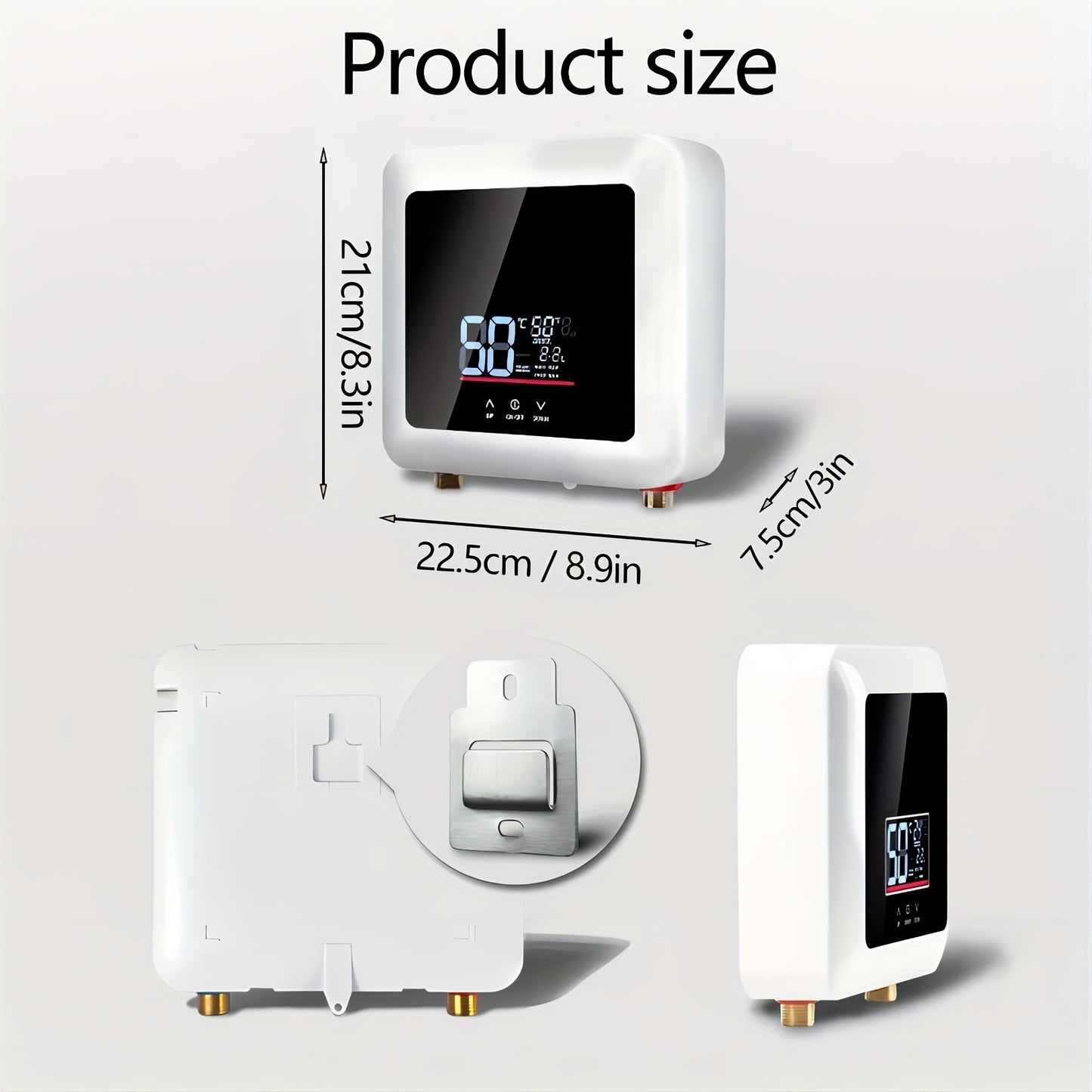 Instant Electric Water Heater, 220V/7500W, Global Use, Remote Control, High-end Cast Aluminum Integrated Heating Body, High-power, Instant Constant Temperature, Safety Protection