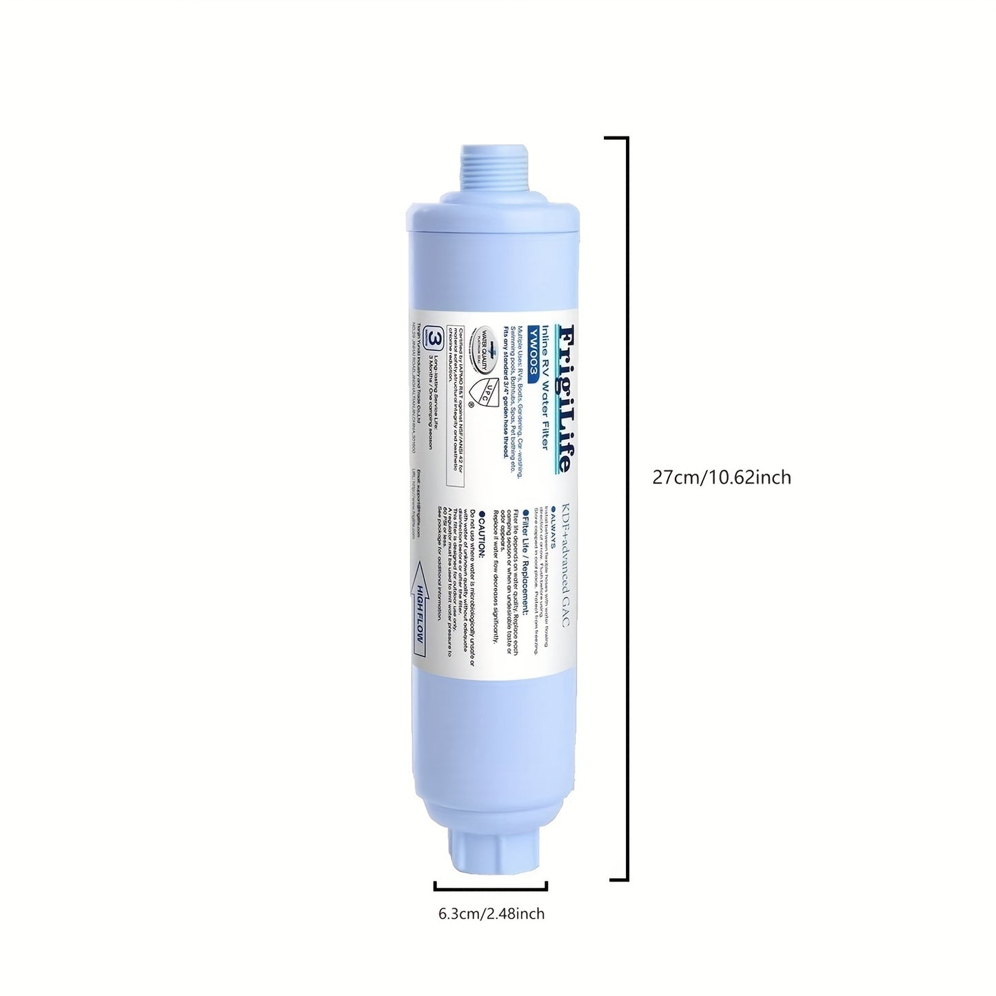 RV Water Filter, NSF/ANSI 42, For Drinking