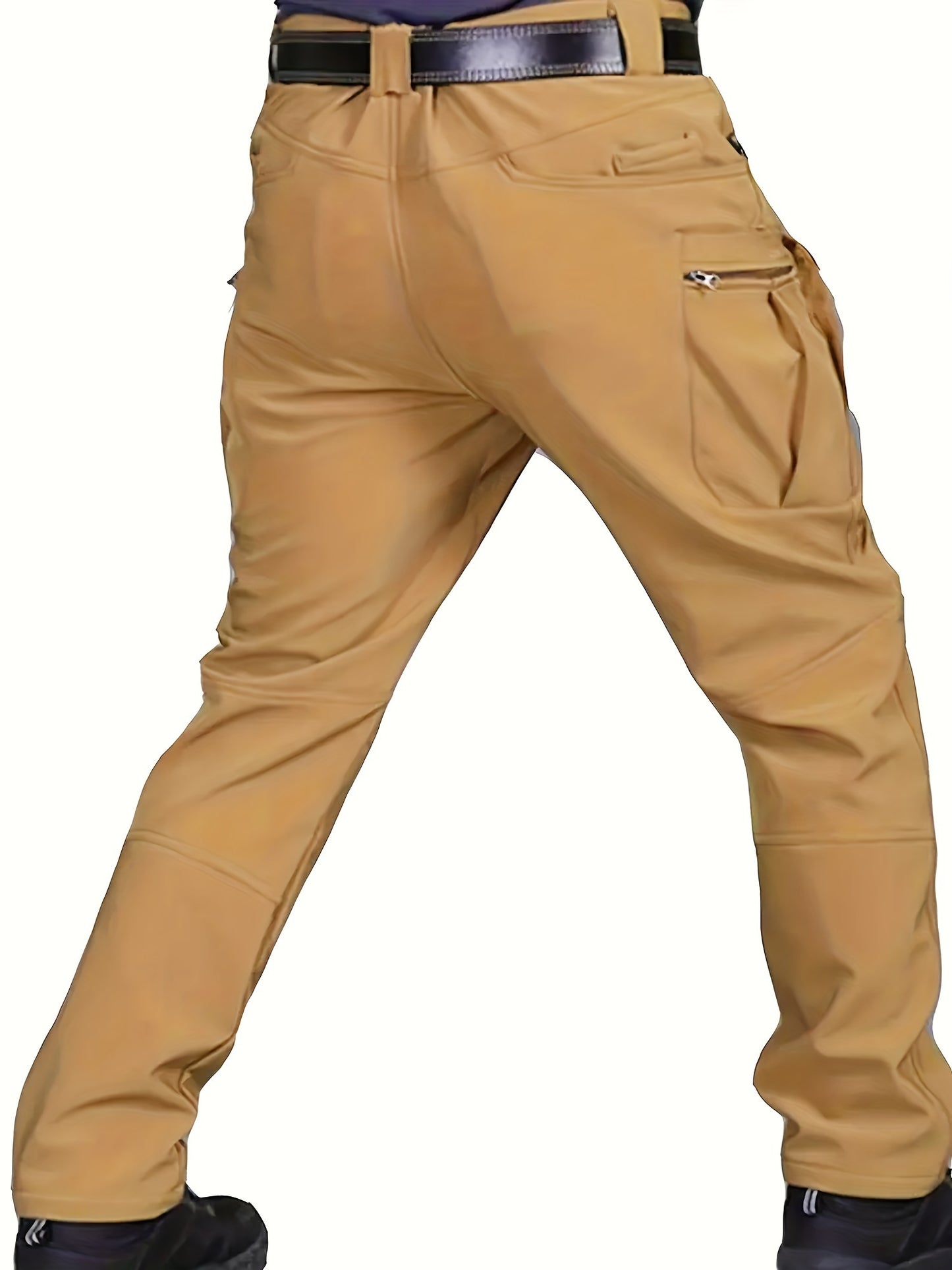 Men's Fleece Lined Ultimate Thermal Tactical Pants - Waterproof, Windproof, Multi-Pocket, Loose Fit