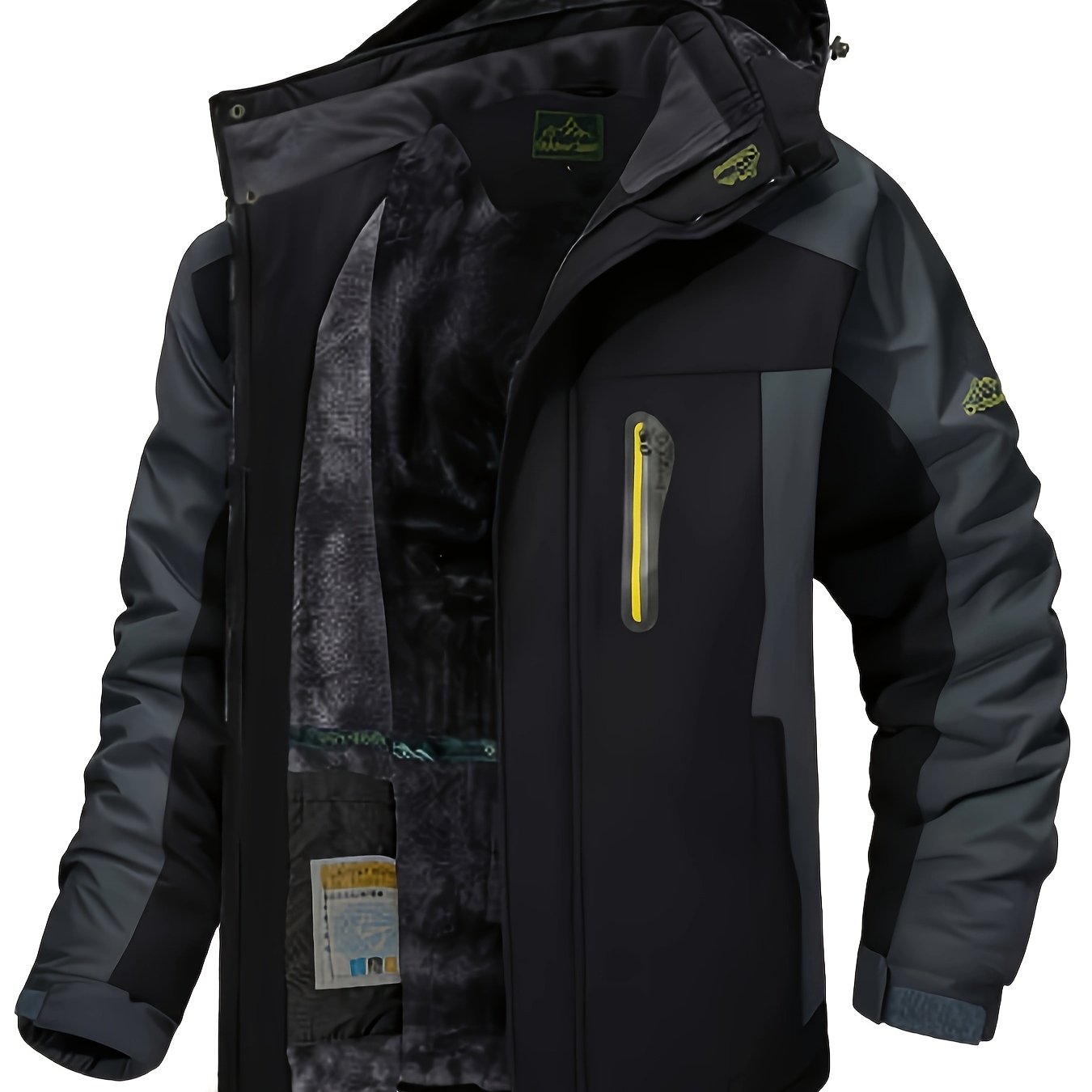 Men's Winter Sports Jacket with Detachable Hood