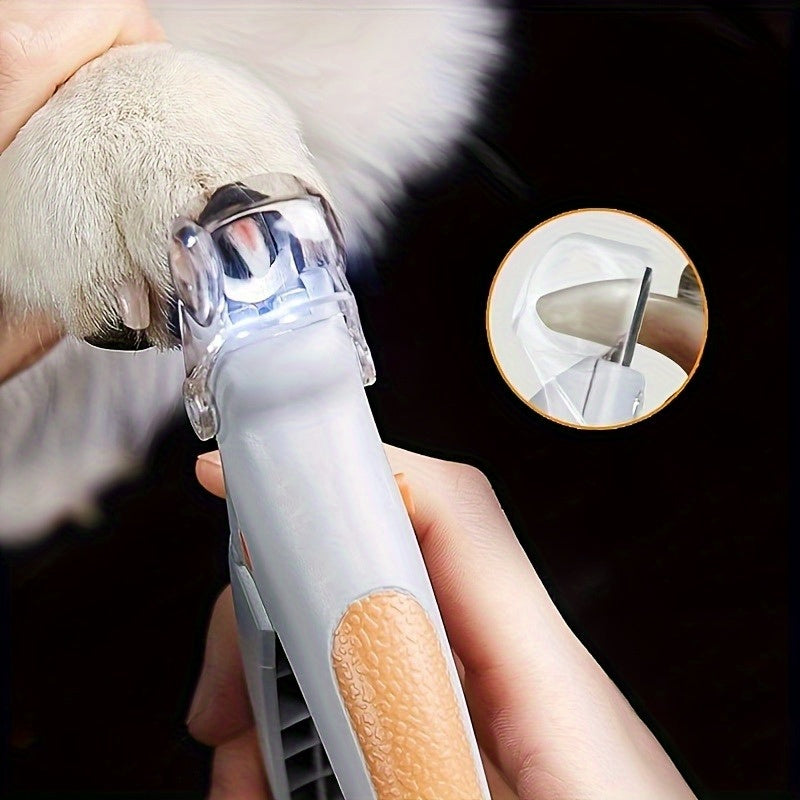 LED Light Pet Nail Clipper- Great For Trimming Cats & Dogs Nails & Claws, 5X Magnification That Doubles As A Nail Trapper