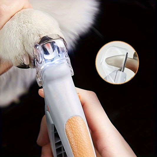 LED Light Pet Nail Clipper- Great For Trimming Cats & Dogs Nails & Claws, 5X Magnification That Doubles As A Nail Trapper