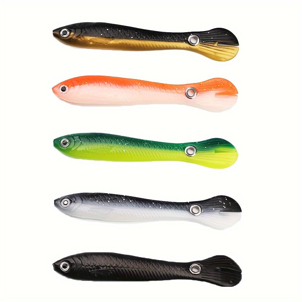 5pcs Bionic Soft Fishing Lure with Slip Mechanism