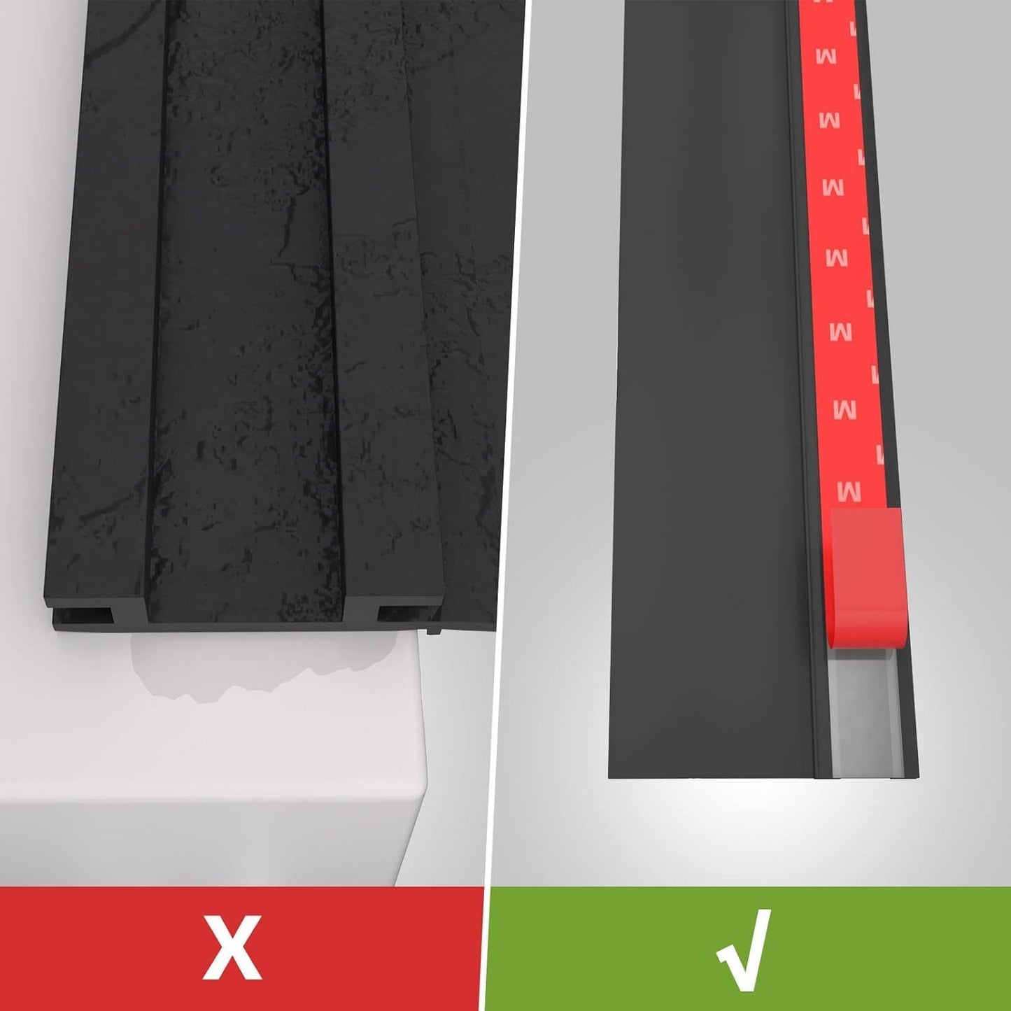 RV Slide Out Seal, Weather Stripping Sealing System, 35 Feet Black Reusable Rubber Seal for Home RV