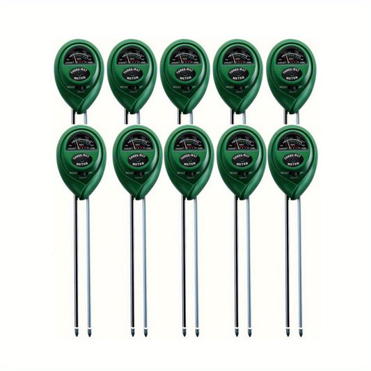 10 pack, Soil Tester, 3-in-1 Plant Moisture Meter Light And PH Tester