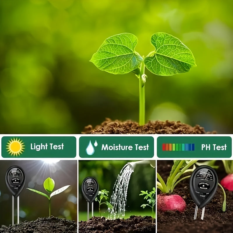 10 pack, Soil Tester, 3-in-1 Plant Moisture Meter Light And PH Tester