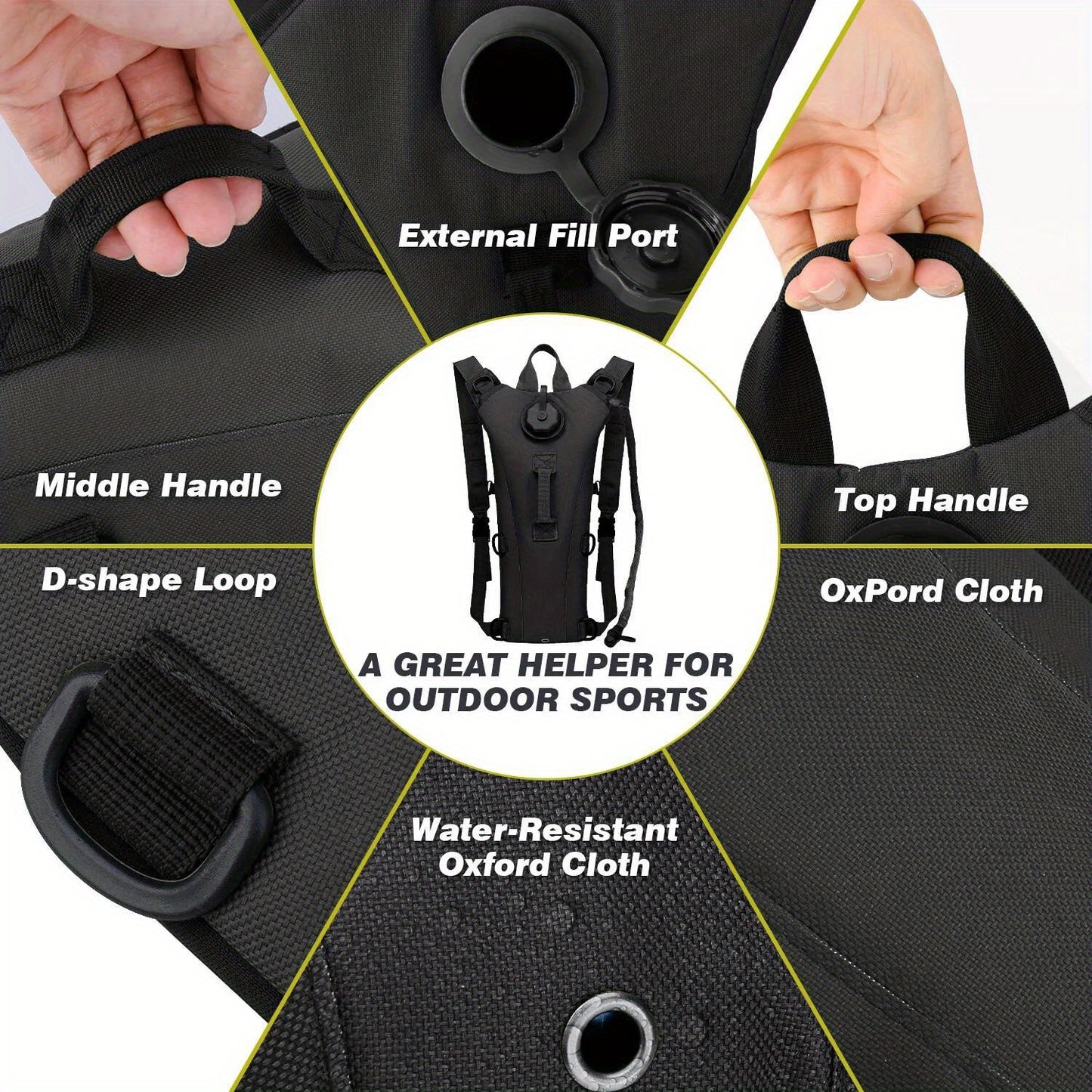3L Hydration Backpack Water Bladder