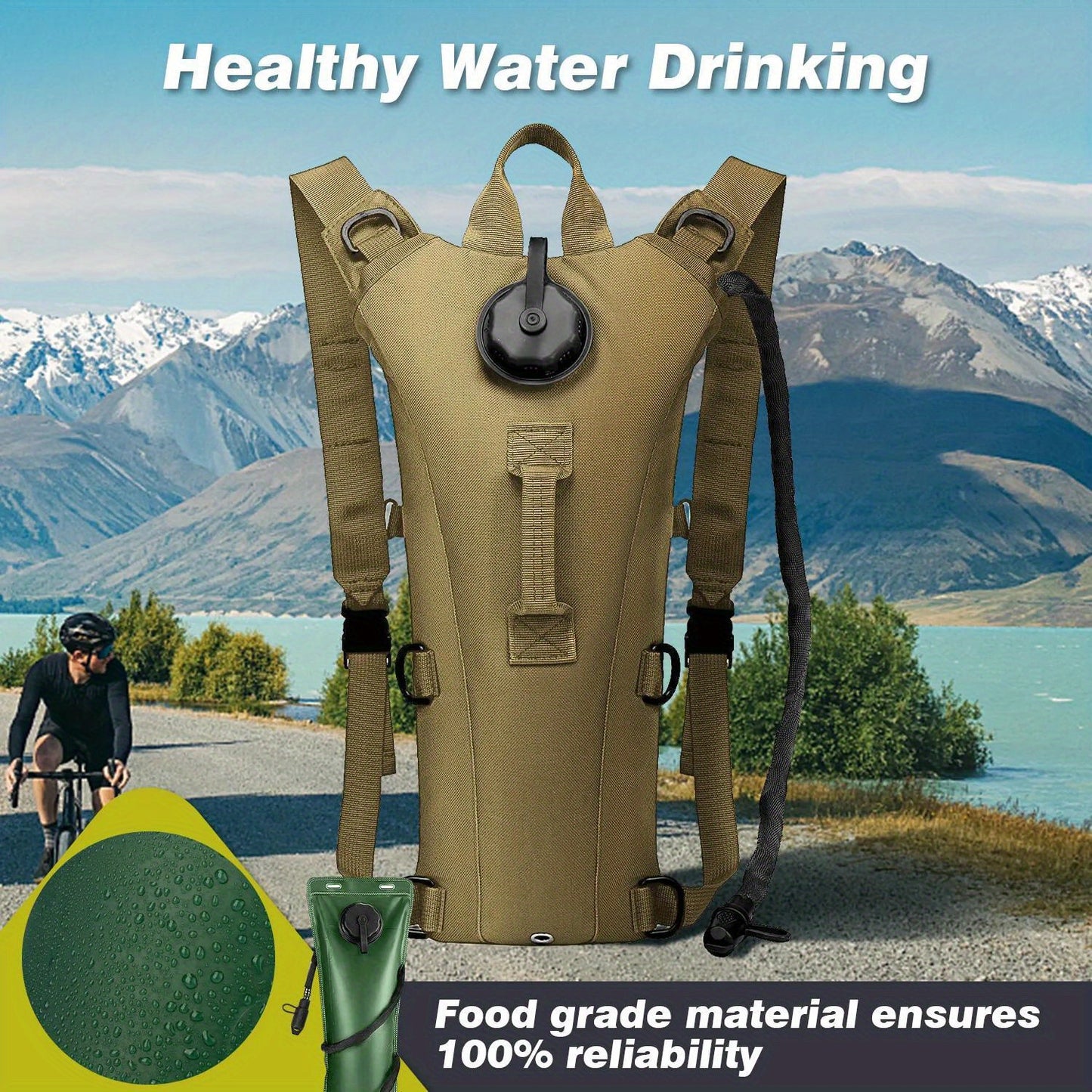 3L Hydration Backpack Water Bladder