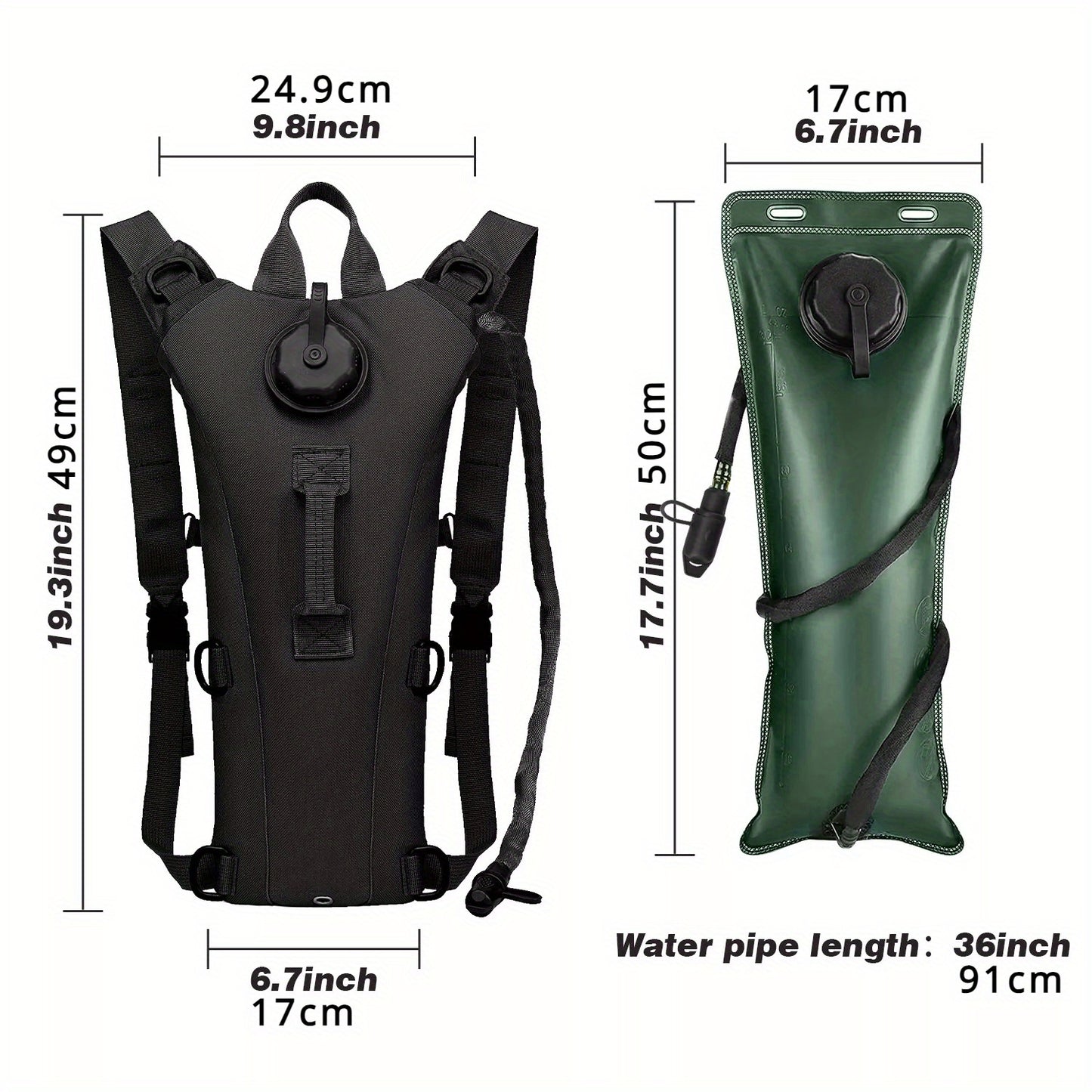 3L Hydration Backpack Water Bladder