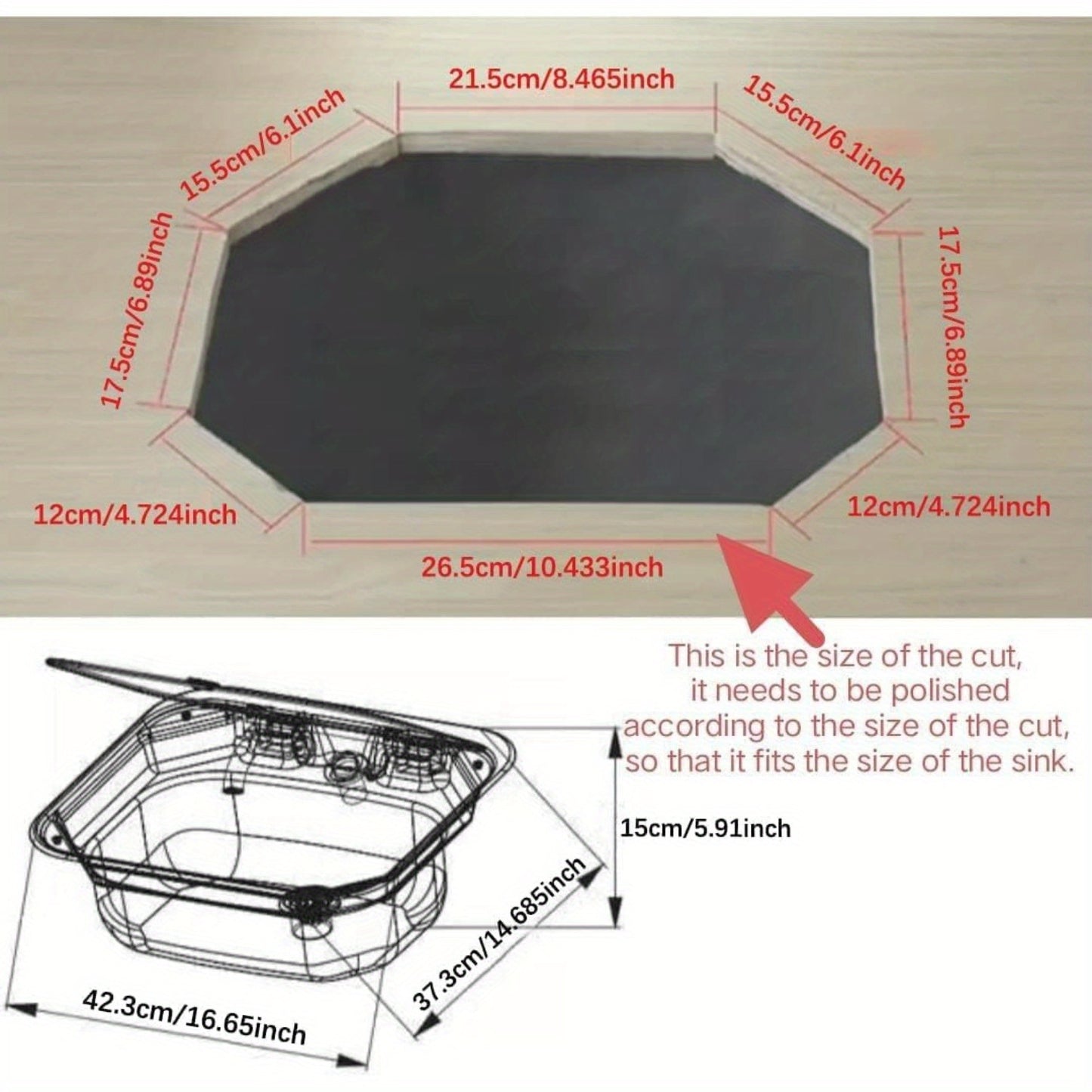 RV Sink Kitchen Sink with Foldable Faucet & Cover, Small Stainless Steel Sink Hand Wash Basin Sink