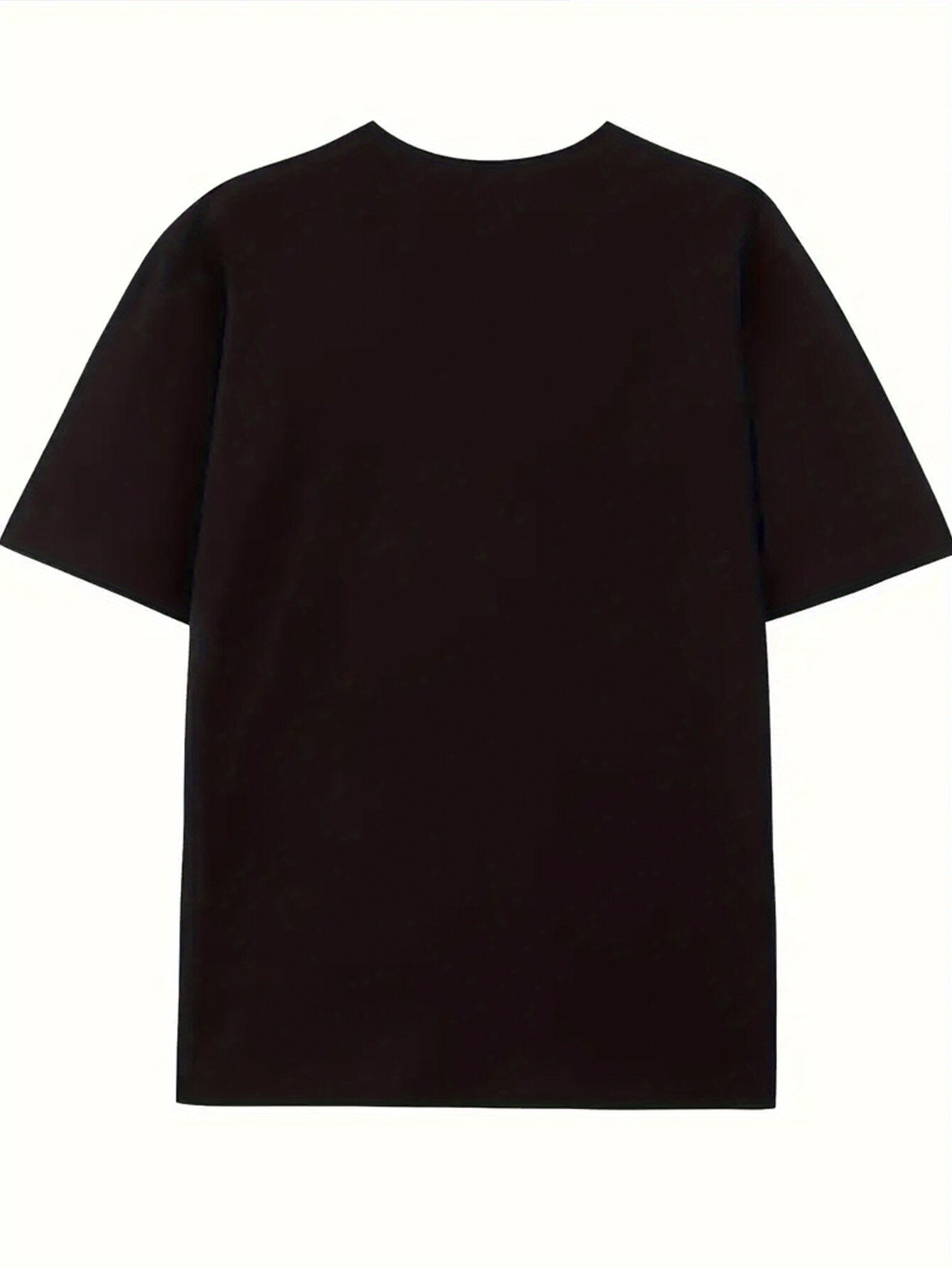 Men's Cotton Graphic T-shirt, Casual Short Sleeve Crew Neck