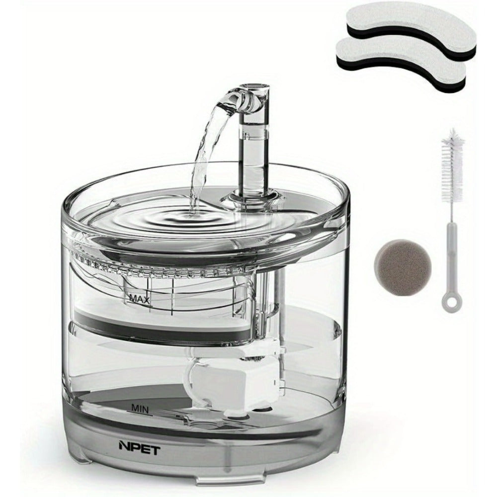 Cat And Dog Water Fountain1.5L Automatic Pet Drinking Fountain with Replacement Faucet Kit