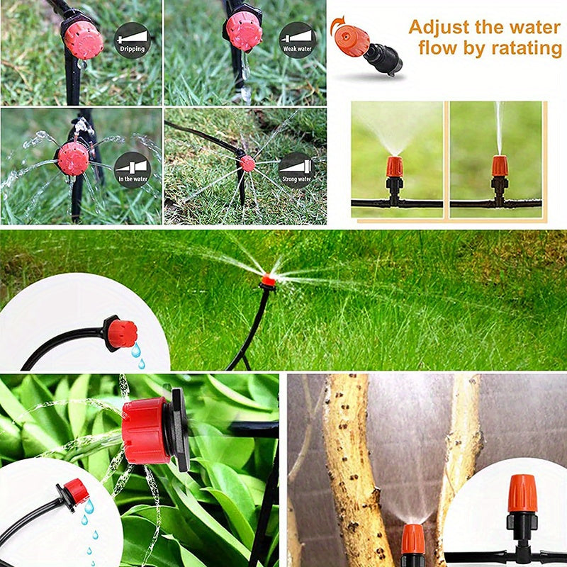 149pcs Ultimate Automatic Garden Irrigation System, 40M/130ft Drip Hose Kit with Adjustable Drippers & Spray Nozzles - Effortless Watering Control for Thriving Plants