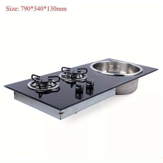 2 Burner Stove For RV.  Kitchen Stainless Steel Kitchen Sink