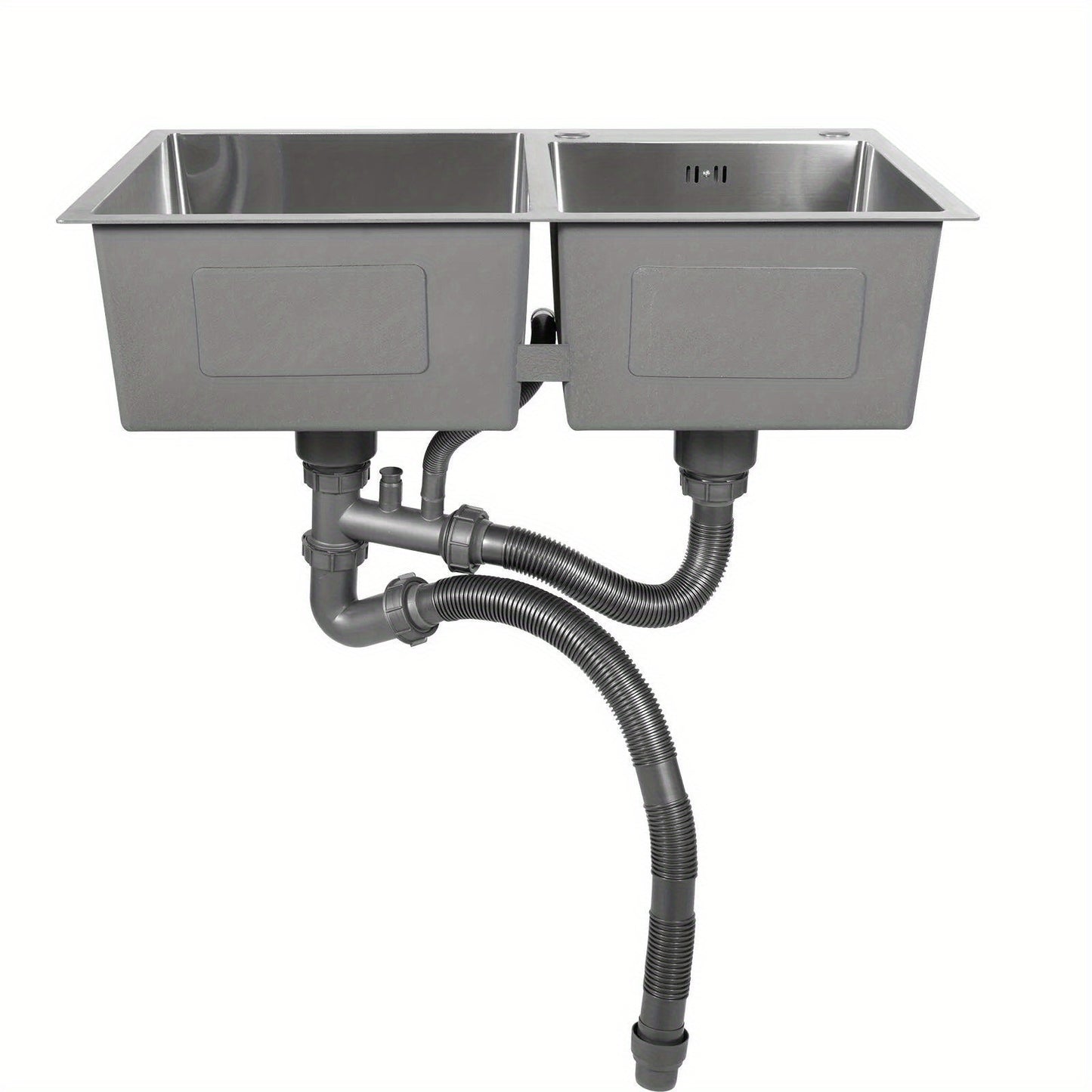 30" Drop In Kitchen Sink Top Mount Double Bowl Stainless Steel Kitchen Bar RV NEW