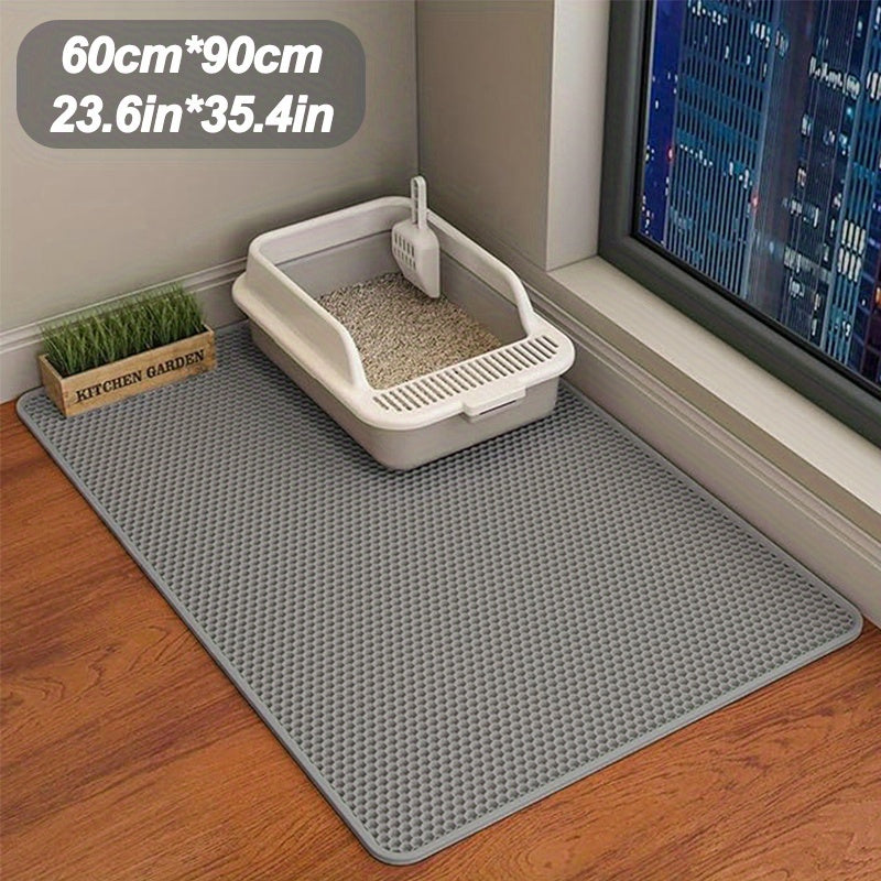 Extra-Large Double Layer Honeycomb Design Cat Litter Trapping Mat