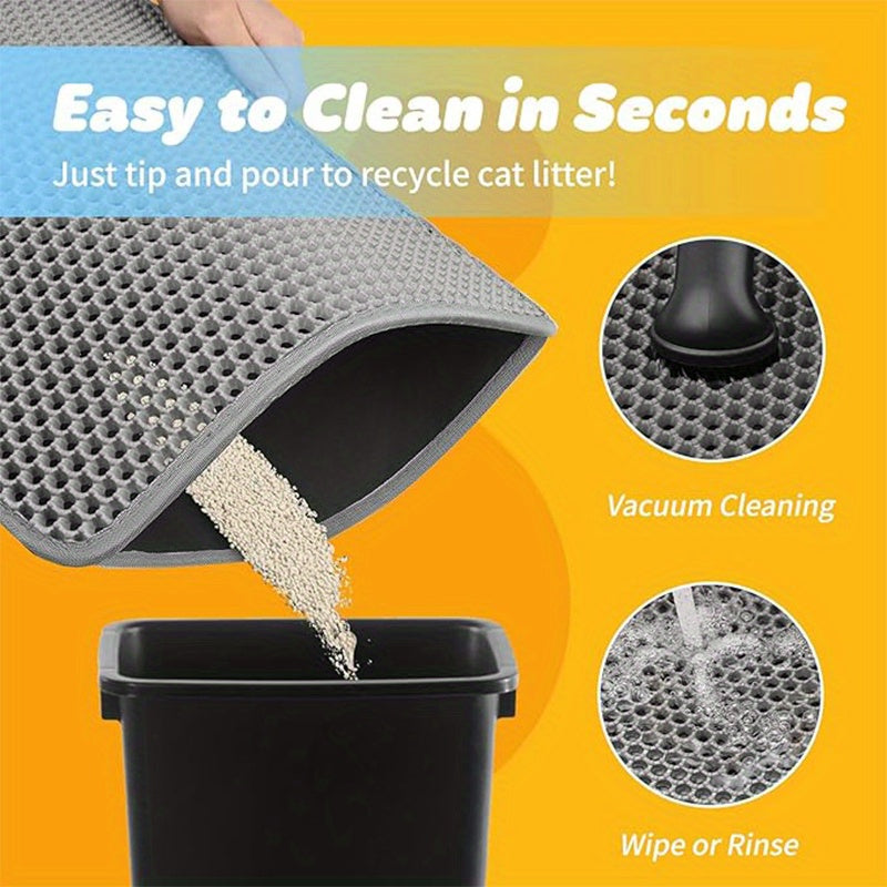 Extra-Large Double Layer Honeycomb Design Cat Litter Trapping Mat