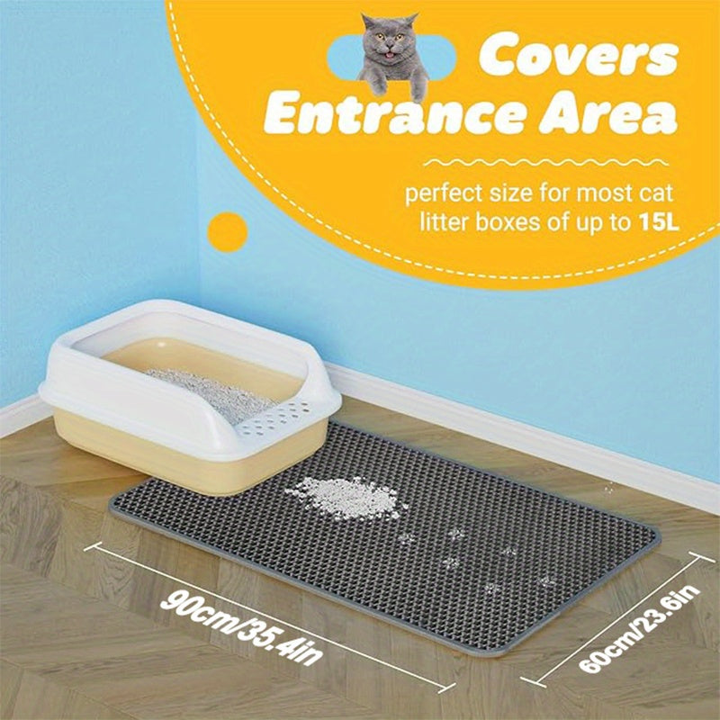 Extra-Large Double Layer Honeycomb Design Cat Litter Trapping Mat