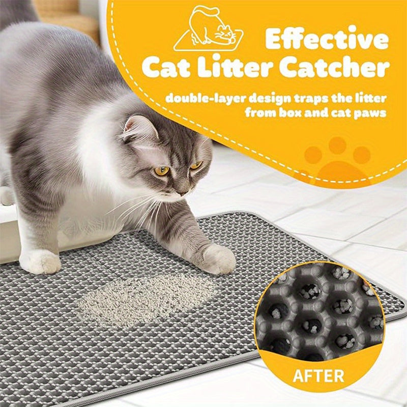 Extra-Large Double Layer Honeycomb Design Cat Litter Trapping Mat